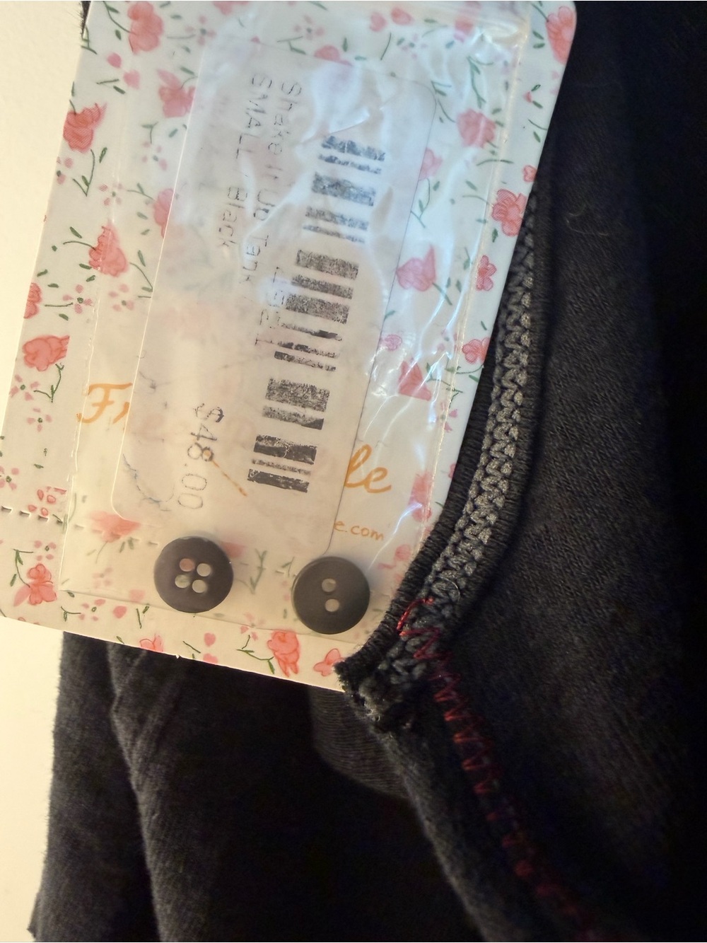 NWT Free People We The Free Black Henley Tank Top Size Small - Picture 8 of 8